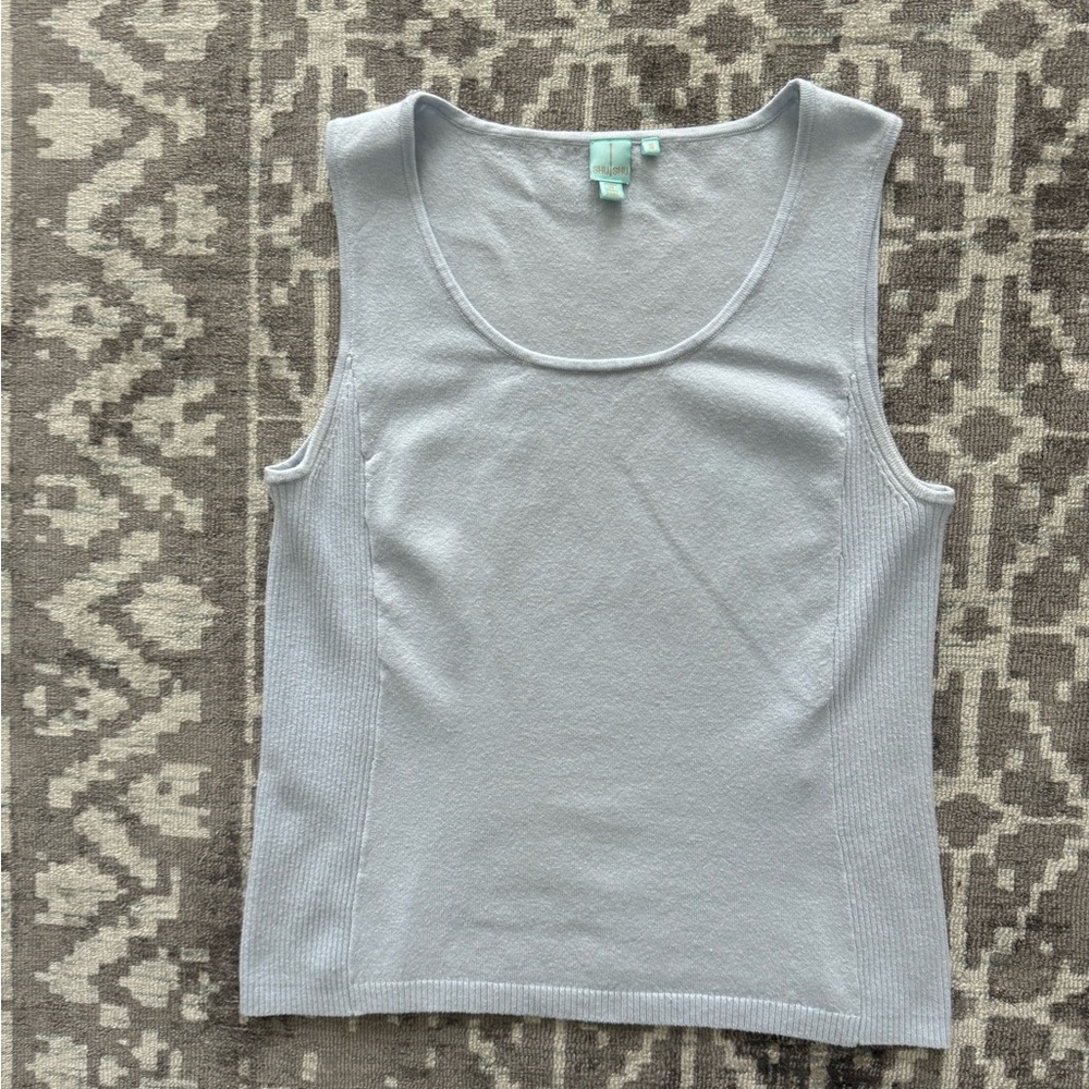 EUC Shu Shu S Blue Sleeveless Sweater Knit Top